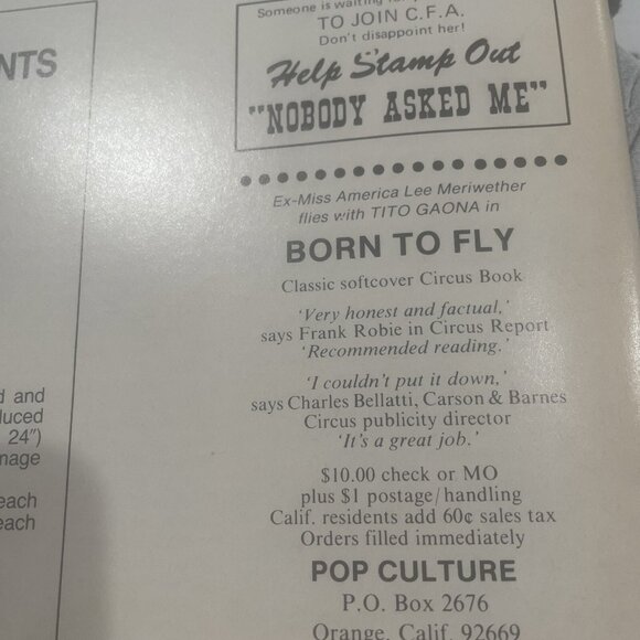 Circus-White Tops Circus Magazine; Jan.-Feb. 1985; Vol. 58–#1; 1985 Pasadena CA. - Picture 4 of 9